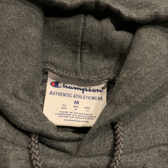 Champion Tufts University Jumbos Hoodie Men's Medium M Gray Sweatshirt Pullover - Picture 3 of 6